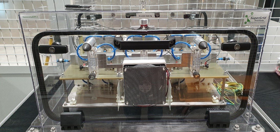 Caption SuperGrid Institute Erosion test rig developed for NanocompEIM 2