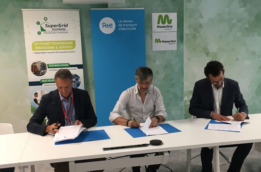SuperGrid Institute, RTE and MasterGrid signed a promising partnership agreement for the decarbonisation of the electricity industry!