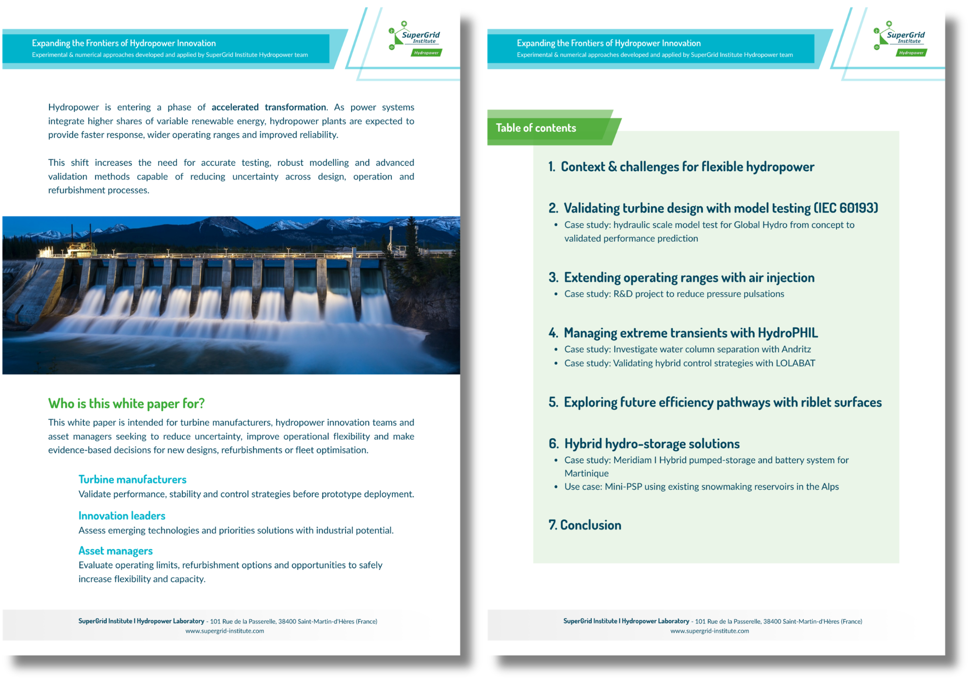 WP Hydro 2026 – 2 pages Whitepaper introduction and table of content preview